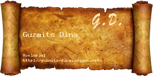 Guzmits Dina névjegykártya